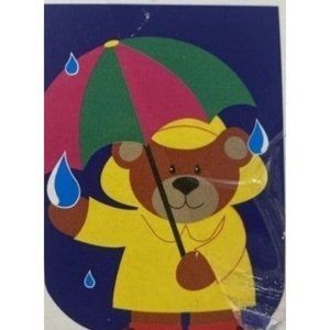 Antique Flag Rainy Day Teddy Decorative House